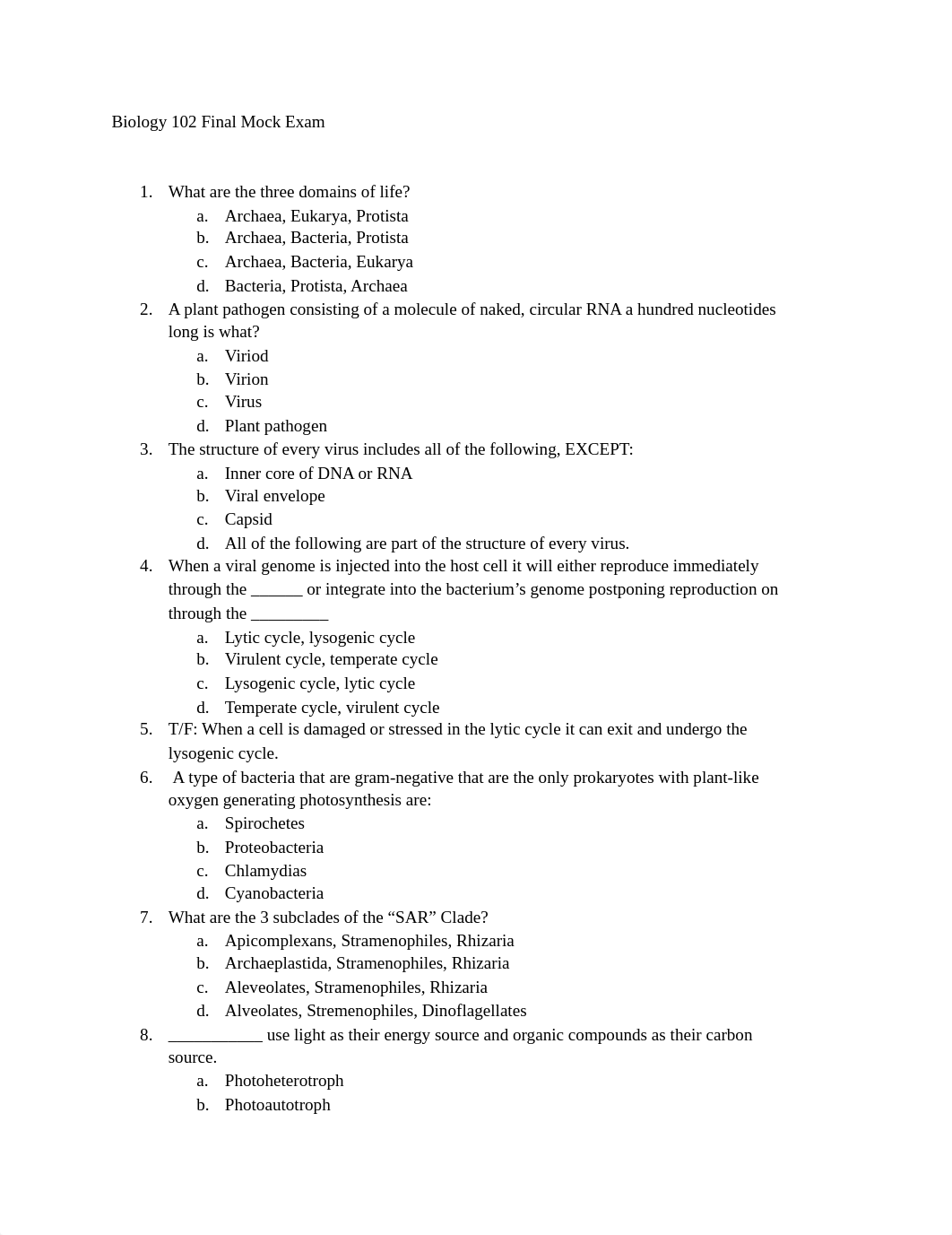 Bio 102 Final Mock Exam .pdf_d75m6qwxokl_page1