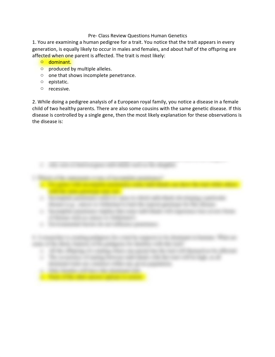 Pre-Class Review Questions Human Genetics.pdf_d75vpqu2inv_page1