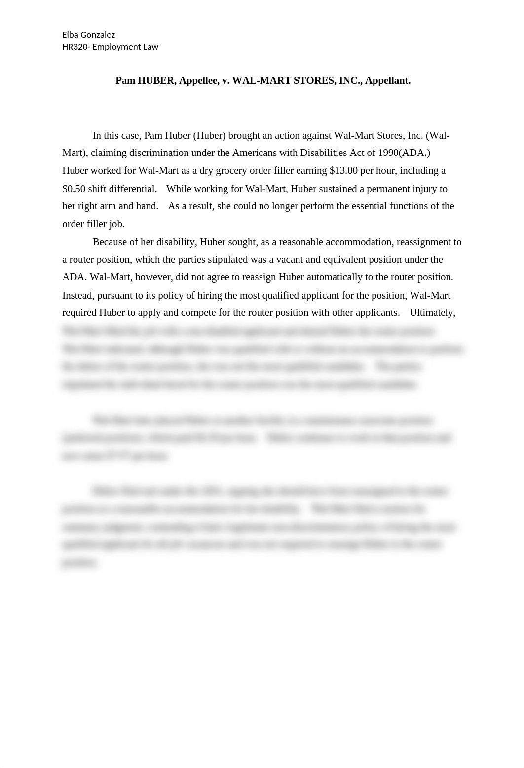 HR 320-Huber vs Wal-Mart Stores.docx_d761xg9lojo_page1