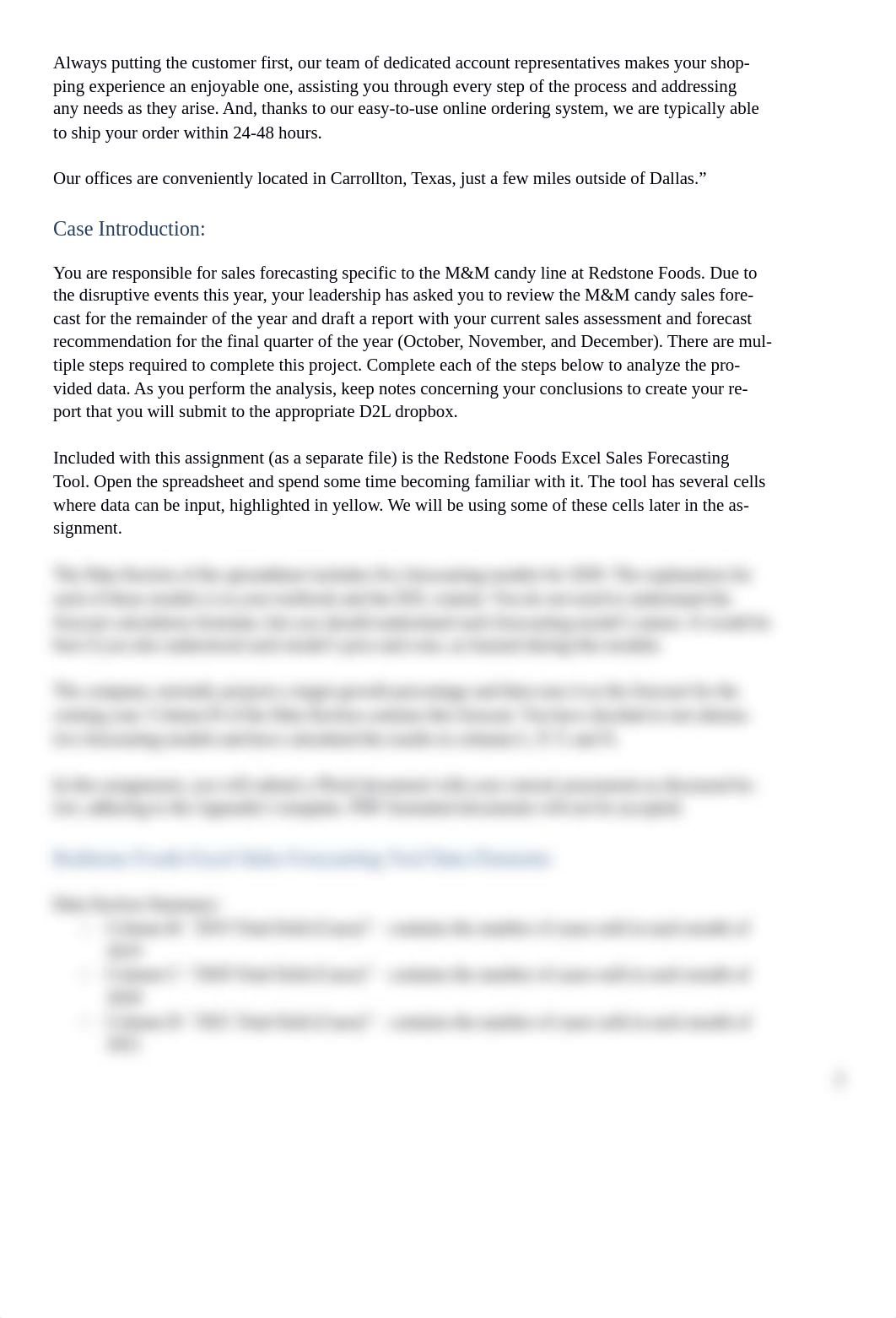 Redstone Foods M&M Sales Forecasting - Instructions (1).docx_d76dtzy6snf_page2