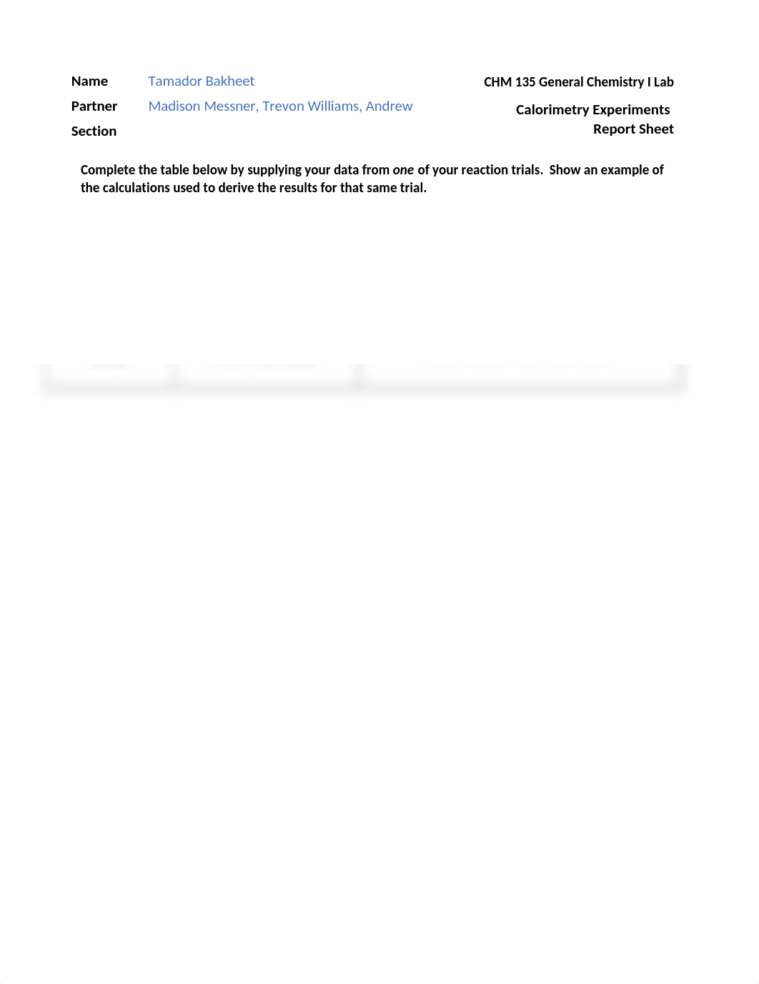 CHM 135 Calorimetry Report Sheet.docx_d76kka6dlxa_page1