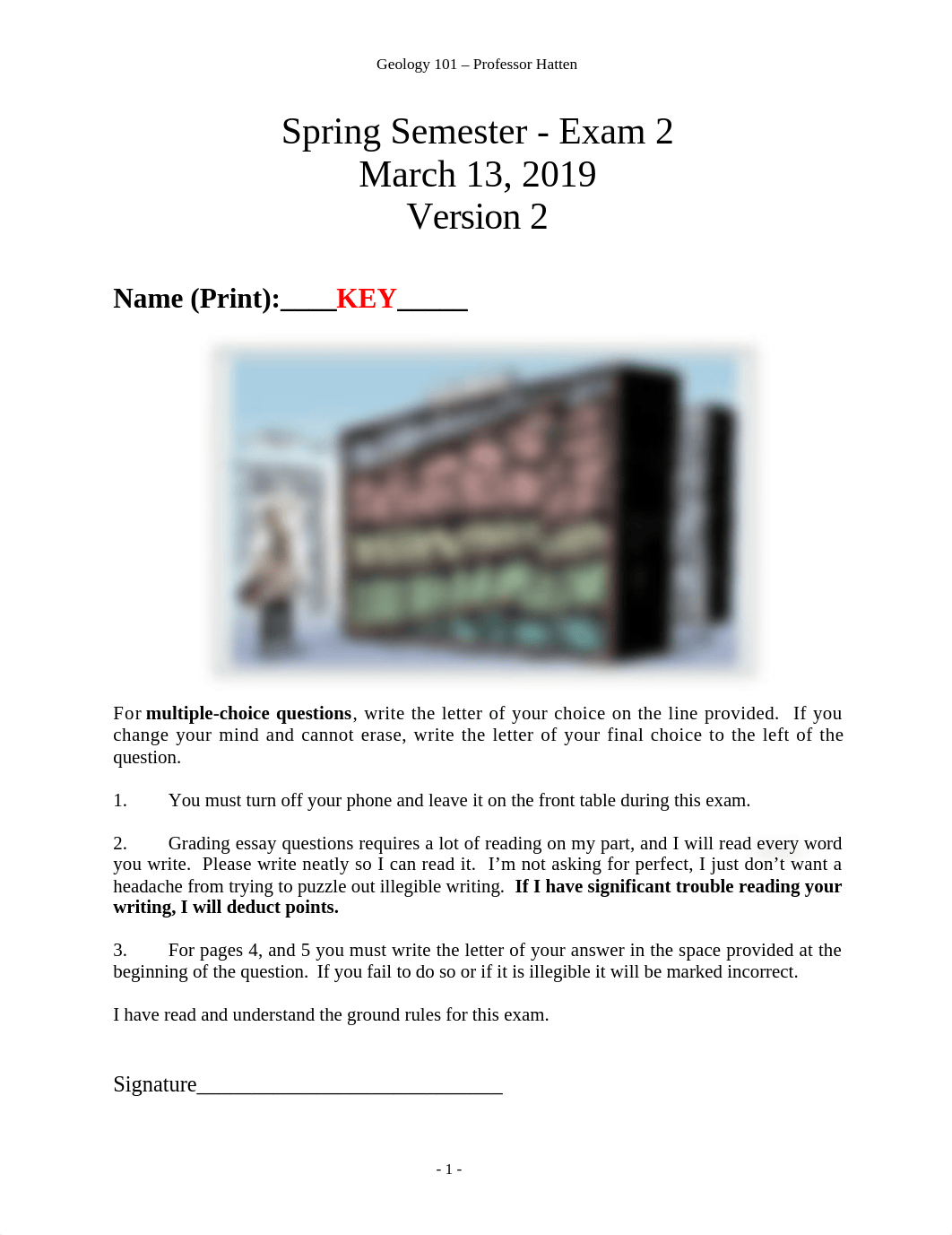 GEOL EXAM 2 Spring 2018-19 Version 2 - Key.doc_d76qognaqwv_page1