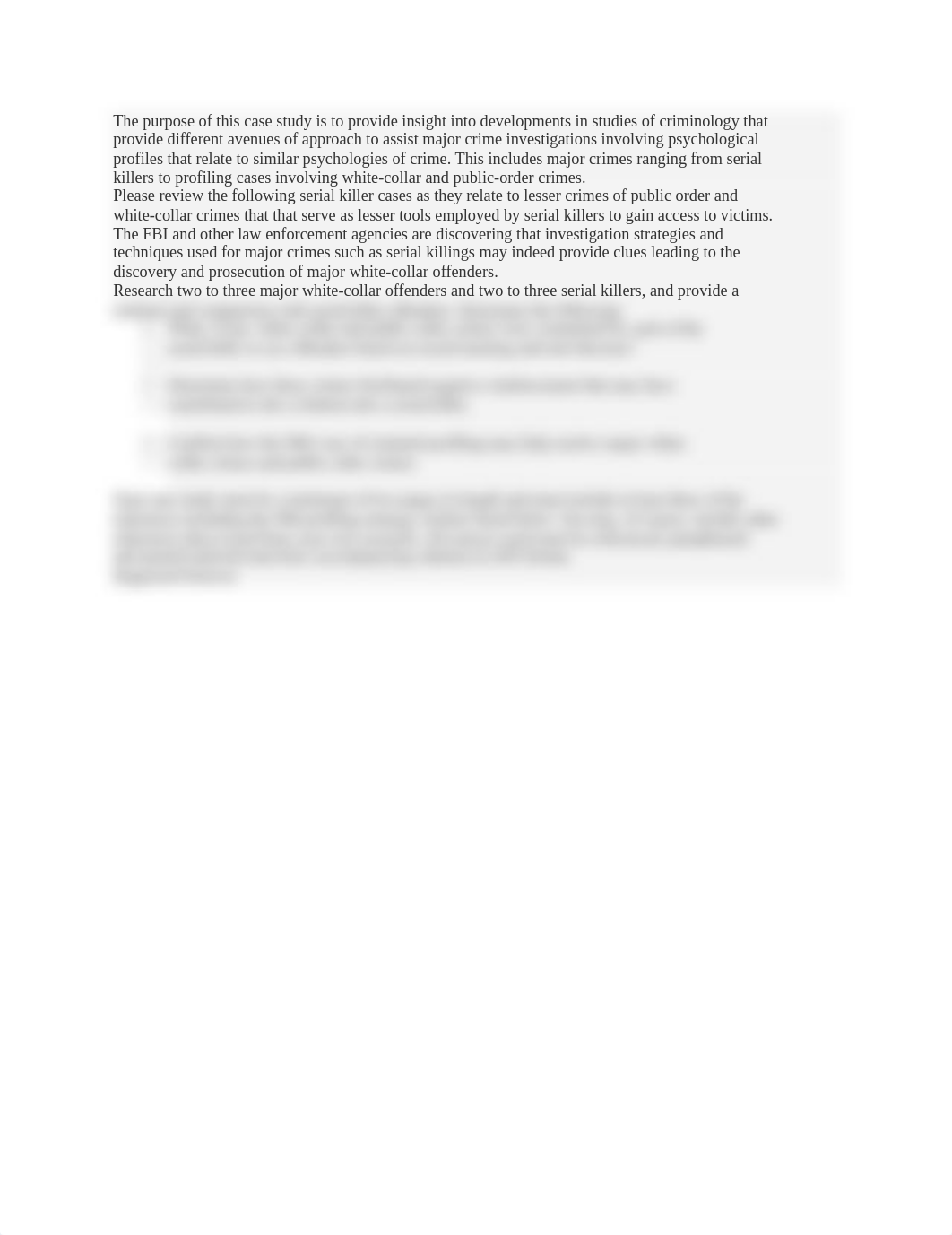 The purpose of this case study is to provide insight into developments in studies of criminology tha_d76r0ufkqoy_page1