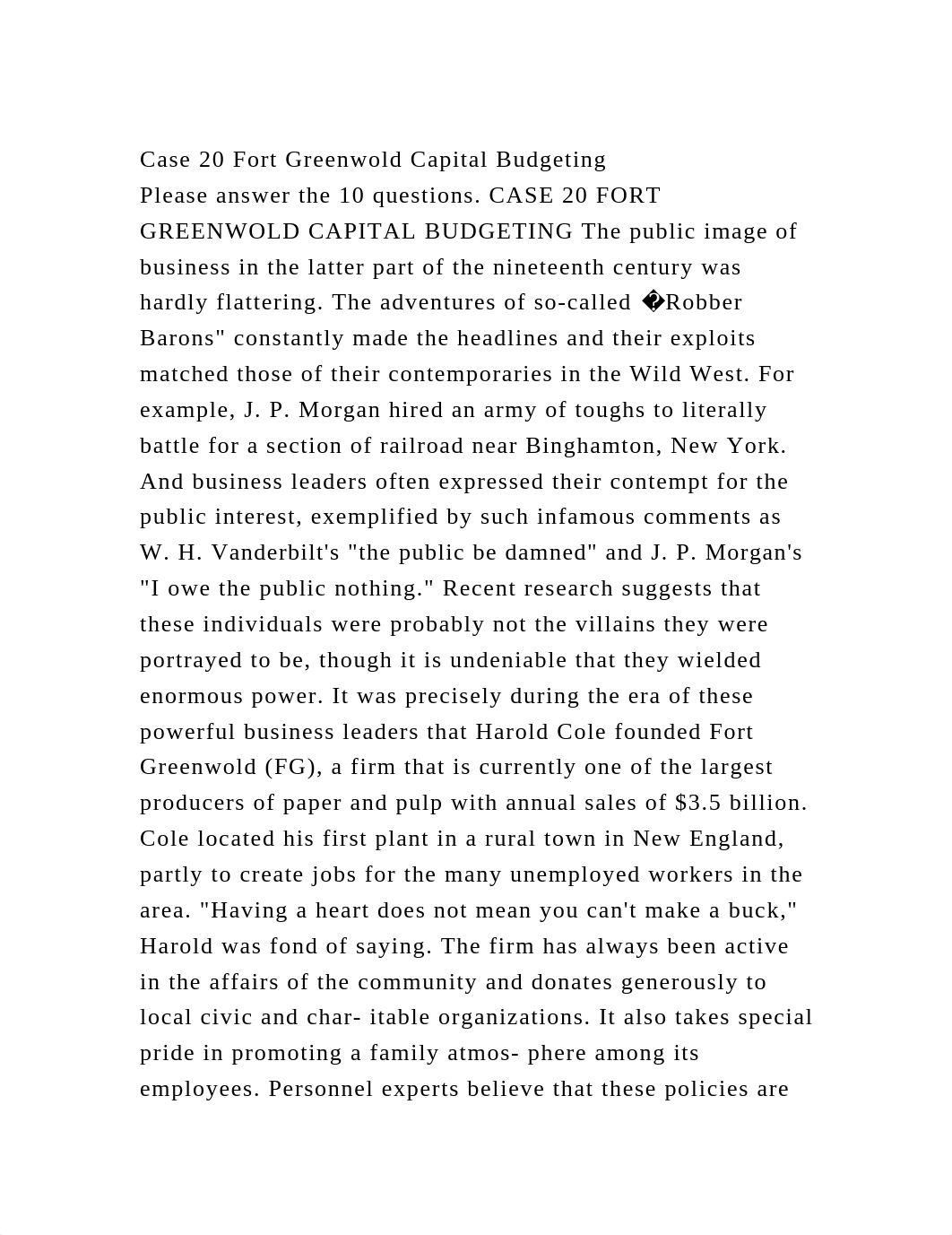 Case 20 Fort Greenwold Capital BudgetingPlease answer the 10 quest.docx_d77bgv1cr6m_page2