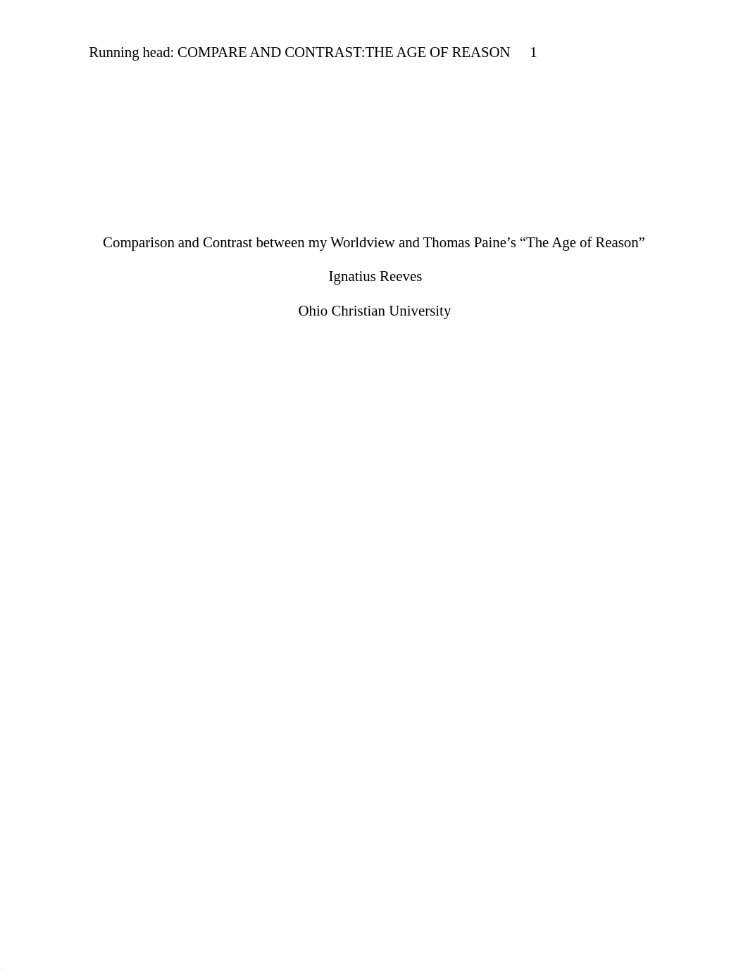 Compare and Contrast Essay-The Age of Reason- Ignatius Reeves.docx_d77frs8lzdc_page1