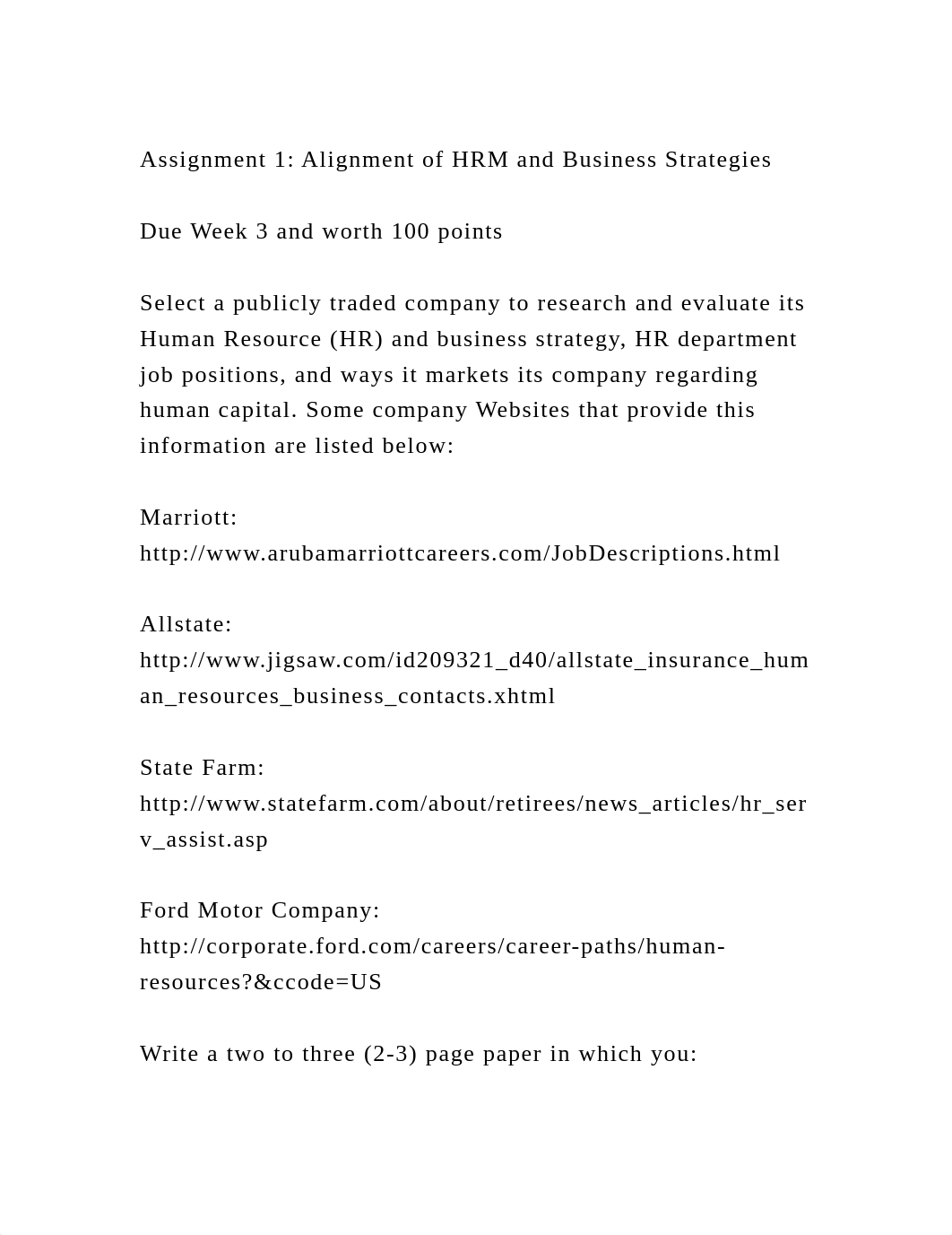 Assignment 1 Alignment of HRM and Business StrategiesDue Week 3.docx_d77l31jn5n3_page2