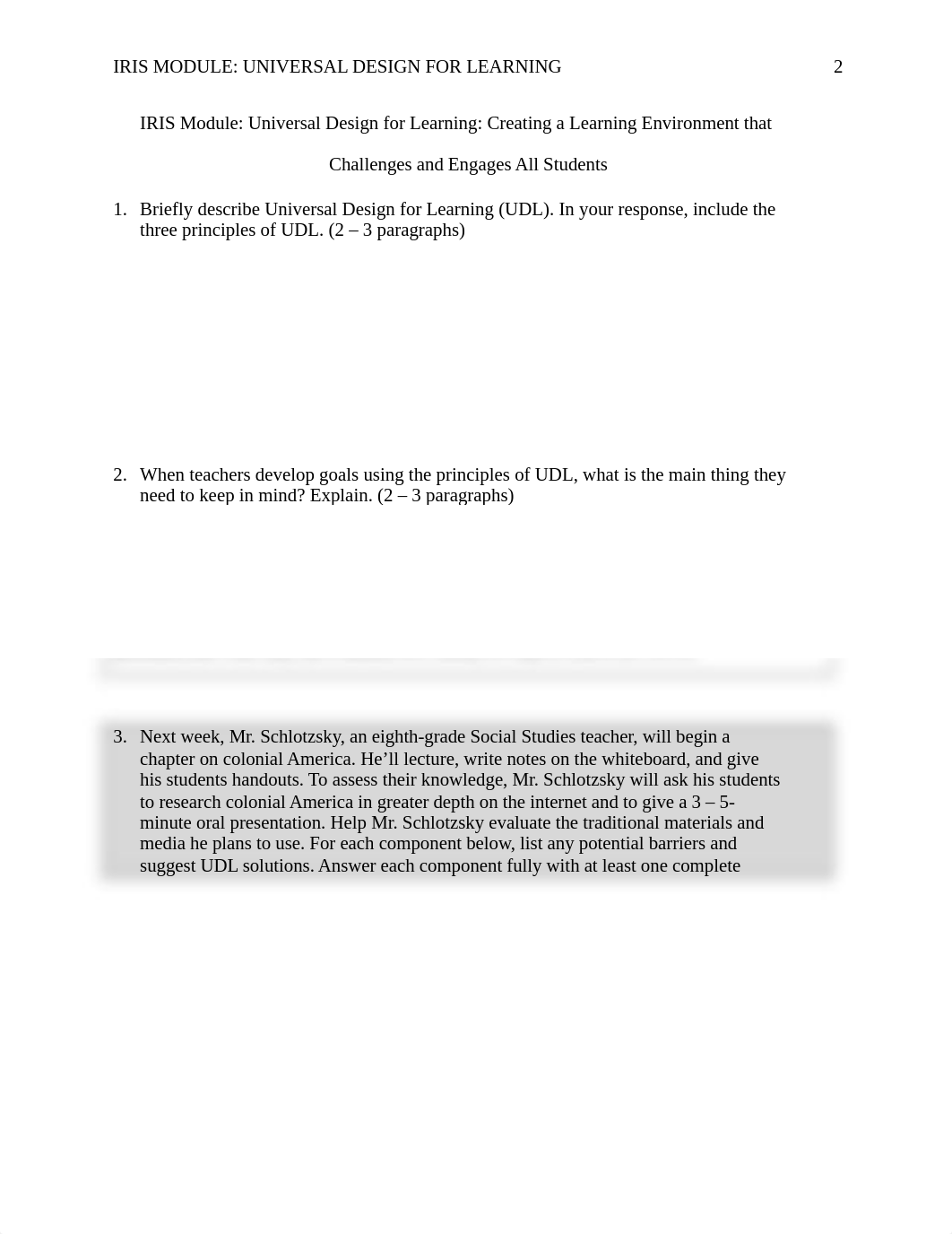 IRIS Module Universal Design for Learning Creating a Learning Environment that Challenges and Engage_d782moe3ax3_page2