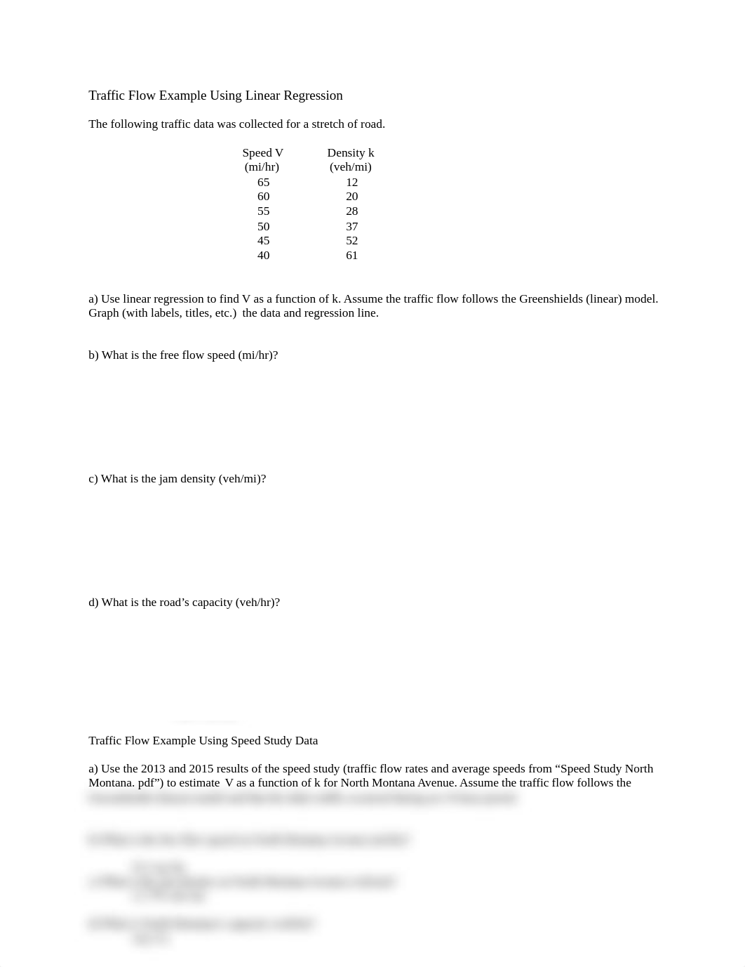 Traffic Flow and Linear Regression HW_d78415cf26f_page1