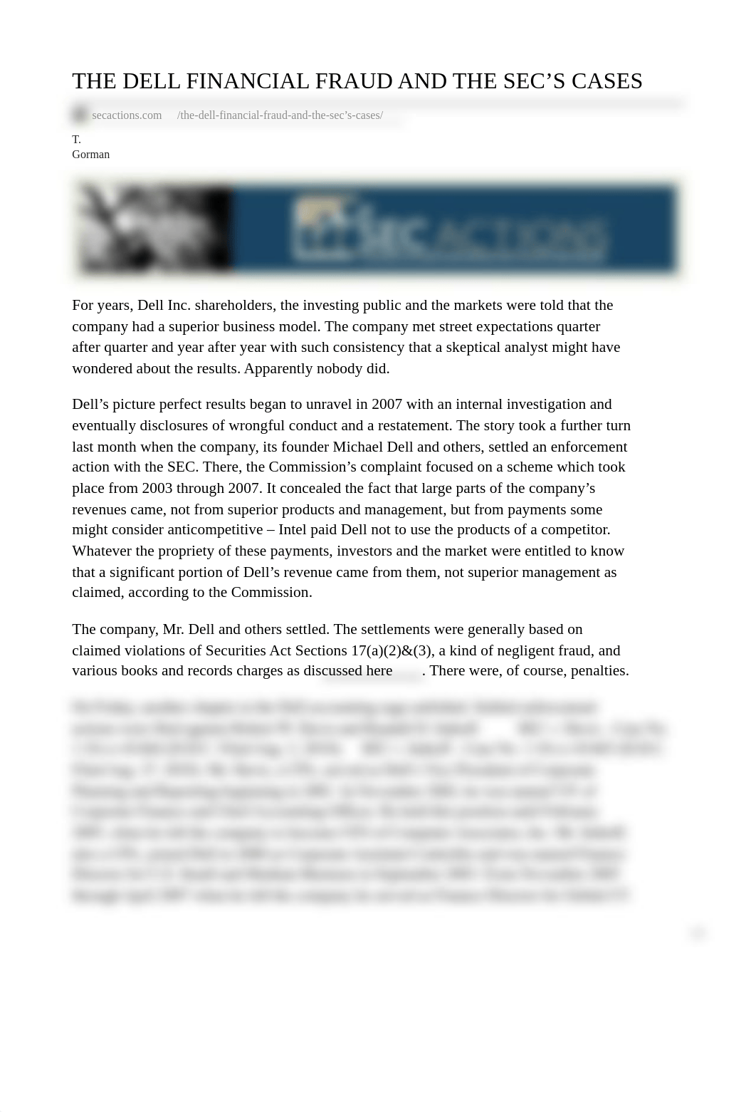 Case Study 1 THE DELL FINANCIAL FRAUD AND THE SEC'S CASES - SEC ACTIONS.pdf_d78nqaj441u_page1