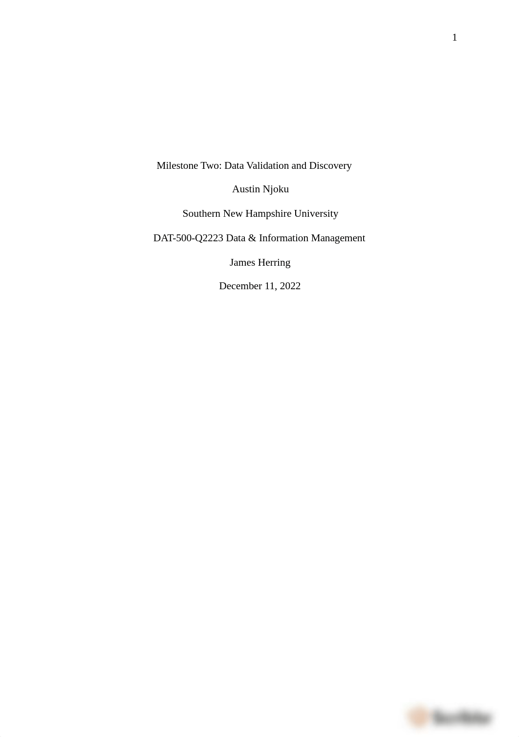 Milestone Two Data Validation and Discovery.docx_d78tj90ifj4_page1