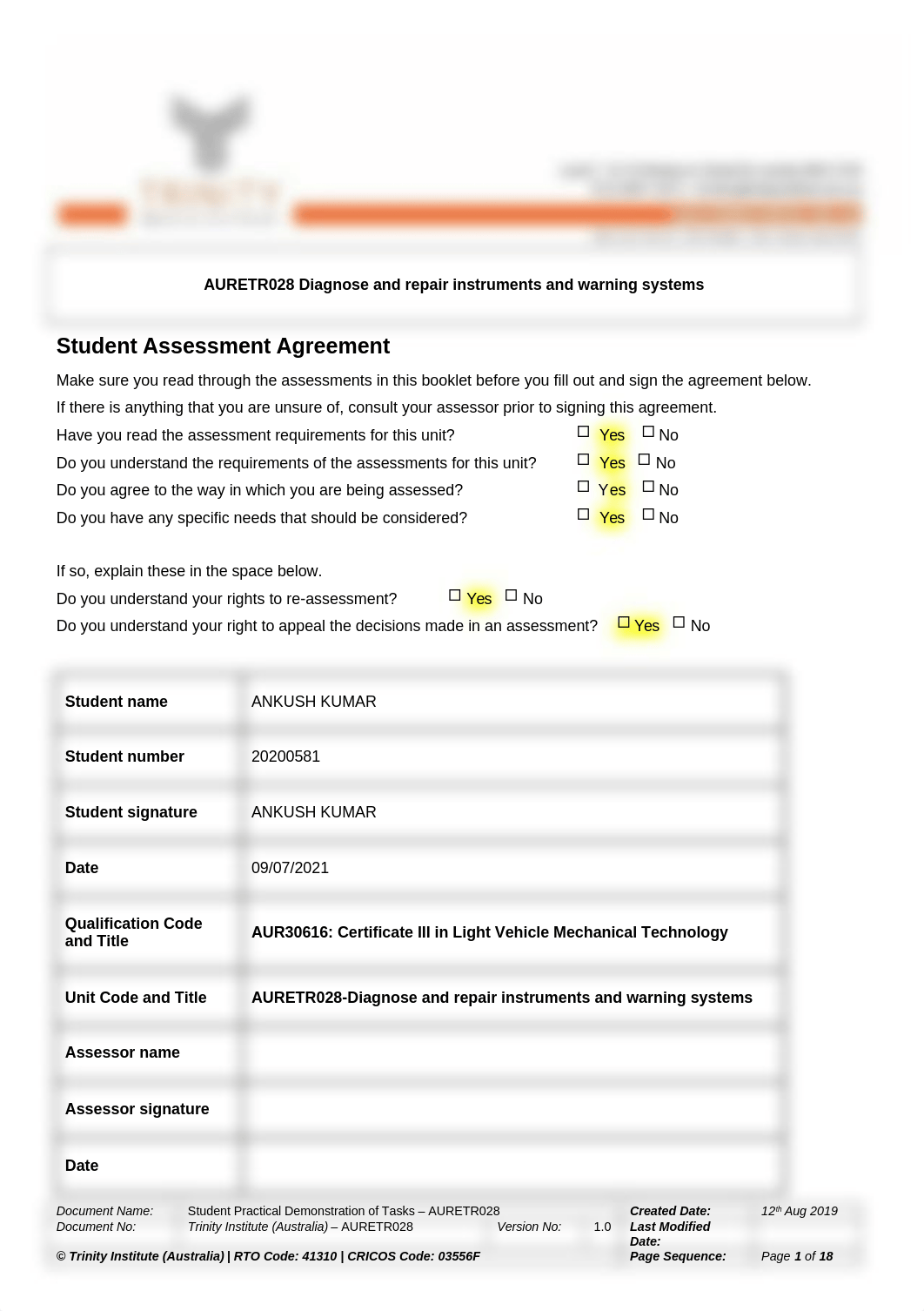 AURETR028_Assessment 2_Practical Demonstration Tasks_V2_447d7a16dd01d42cd9d42adbd1373388_c8bcceff67c_d796m2n4uxt_page1