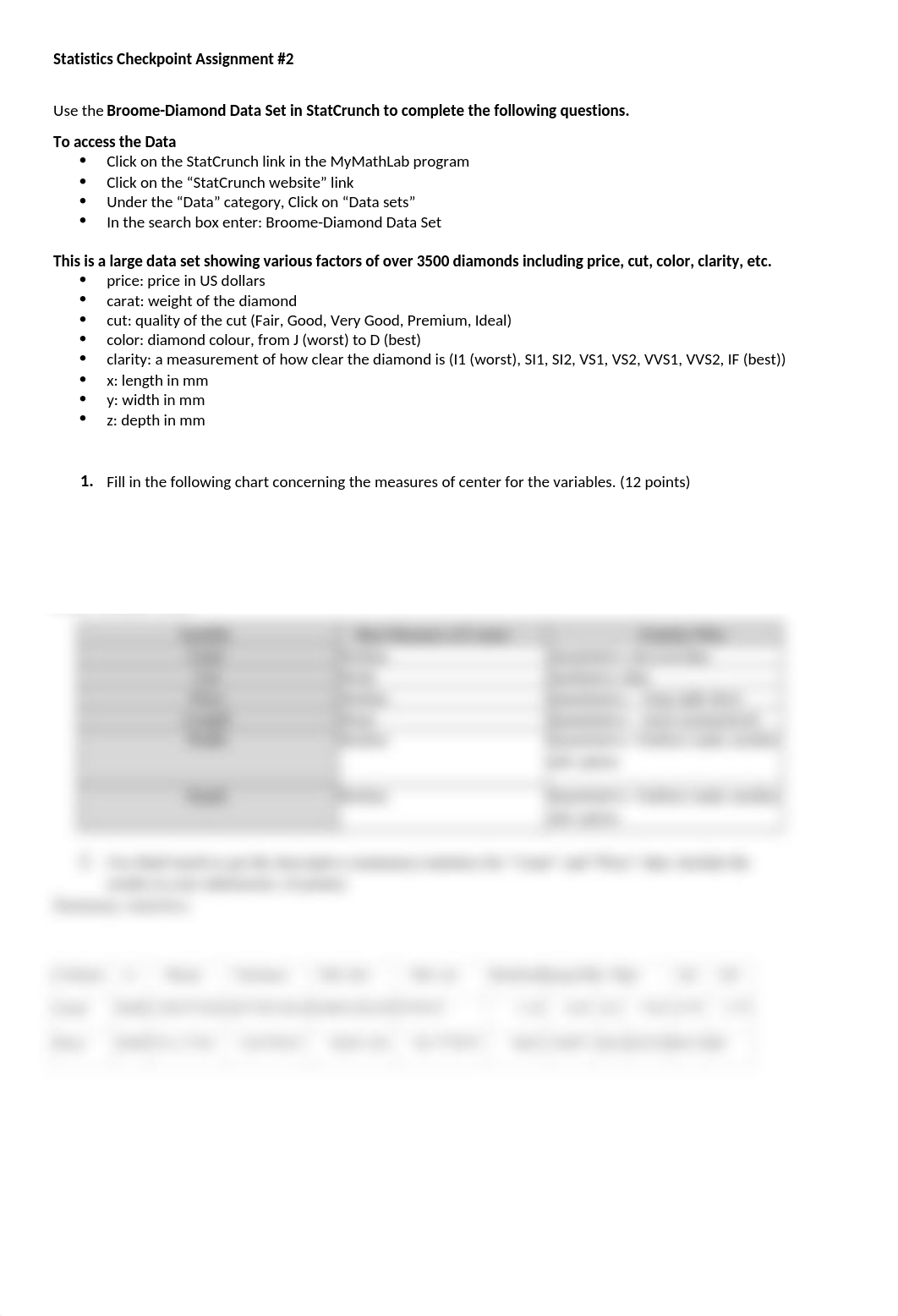 Checkpoint Assignment #2 - Diamond Data Set (1).docx_d79jxg8pcyn_page1