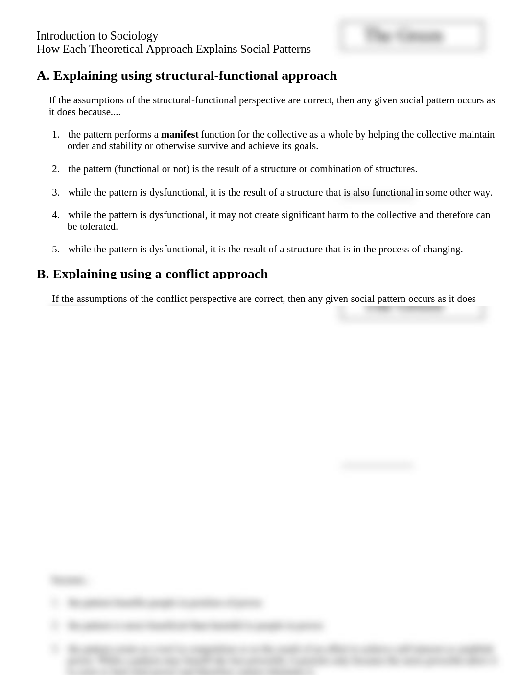 How Each Theoretical Approach Explains Social Patterns (The Green Handout).doc_d79lnbotnw1_page1