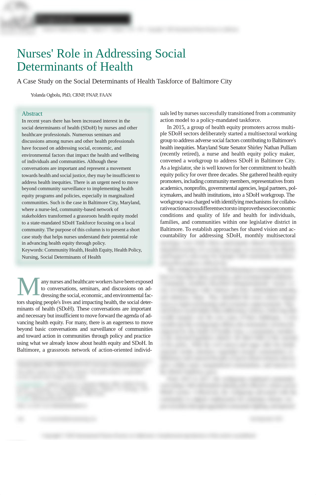 Nurses' Role in Addressing Social Determinants of Health_A Case Study on the Social Determinants of_d79o6gitkfy_page1