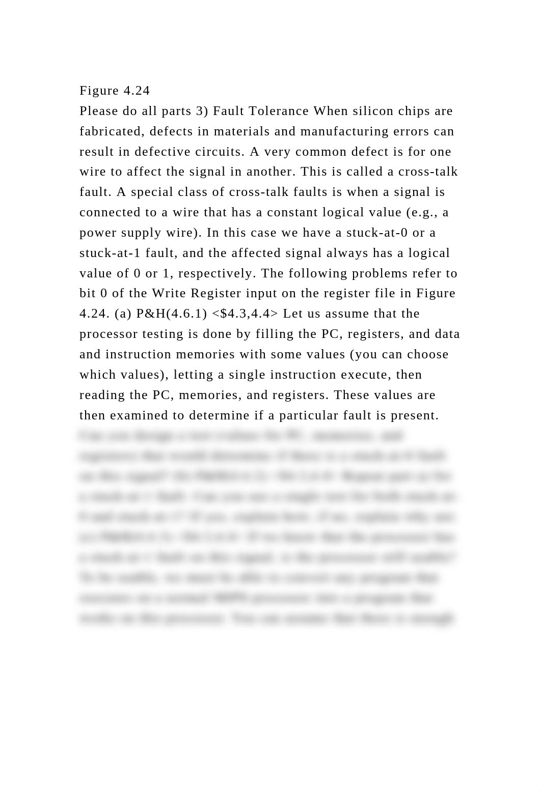 Figure 4.24Please do all parts 3) Fault Tolerance When silicon chi.docx_d79p881un7e_page2
