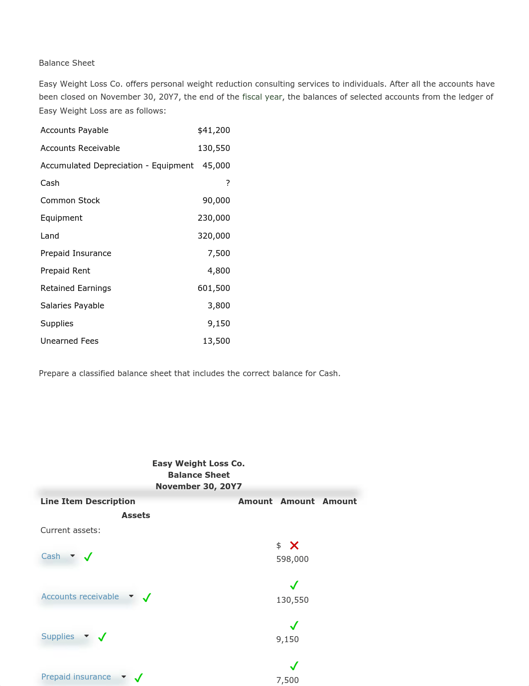 Cheat Sheet Balance Sheet - find Cash amount.pdf_d7a9he8e27a_page1