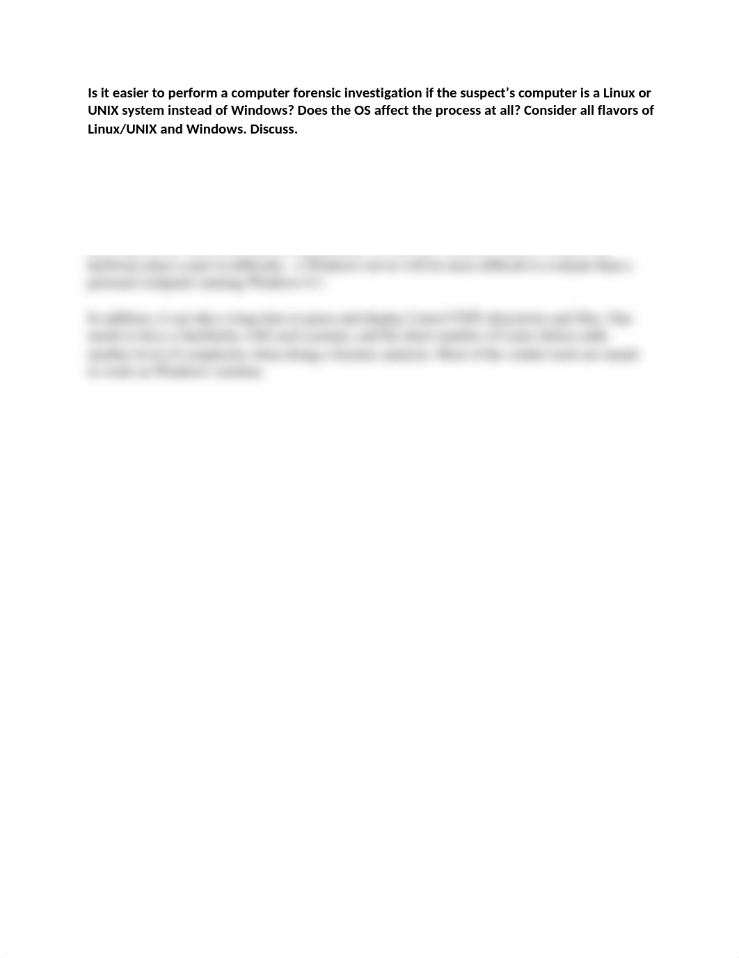 Is it easier to perform a computer forensic investigation if the suspect's computer is a Linux or UN_d7ahvxr2yvn_page1