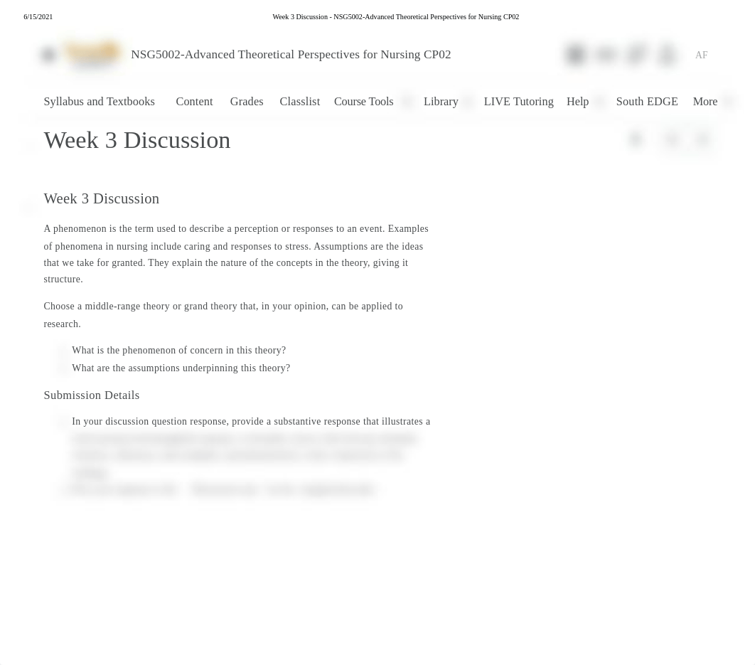 Week 3 Discussion - NSG5002-Advanced Theoretical Perspectives for Nursing CP02.pdf_d7ar6wl2b26_page1