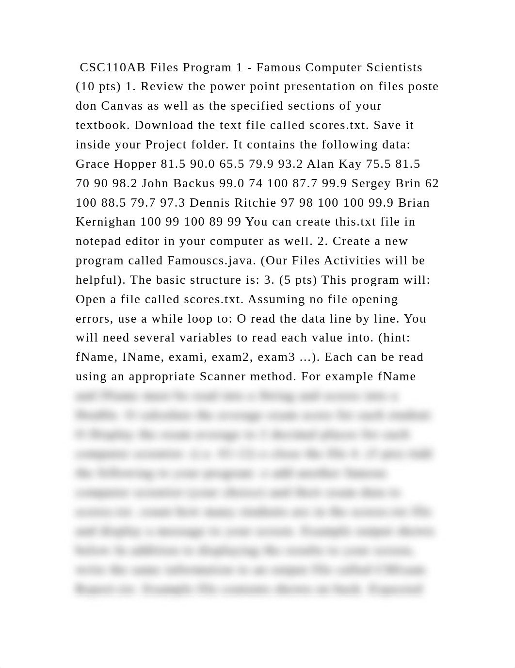 CSC110AB Files Program 1 - Famous Computer Scientists (10 pts) 1. Rev.docx_d7bmhr9wl5w_page2