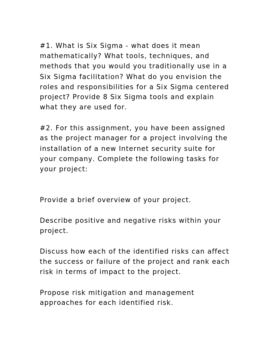 #1. What is Six Sigma - what does it mean mathematically What tools.docx_d7bpu68fn4a_page2