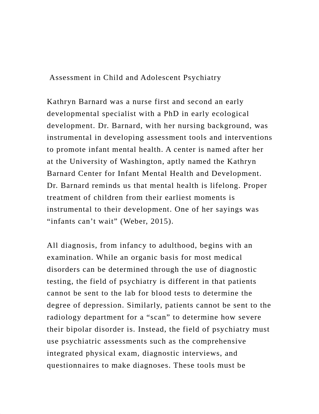 Assessment in Child and Adolescent PsychiatryKathryn Barnar.docx_d7ccj9zp24a_page2