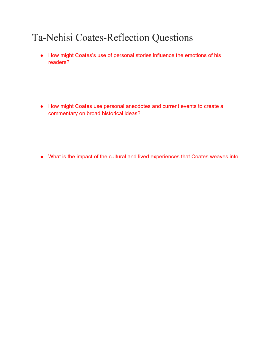 Ta-Nehisi Coates-Reflection Questions.pdf_d7cj8unwkp5_page1