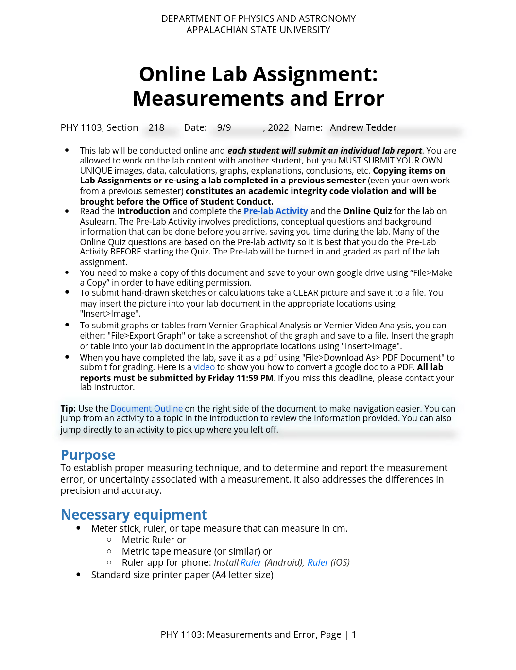 Physics I Lab 1.pdf_d7cns5wzzn1_page1