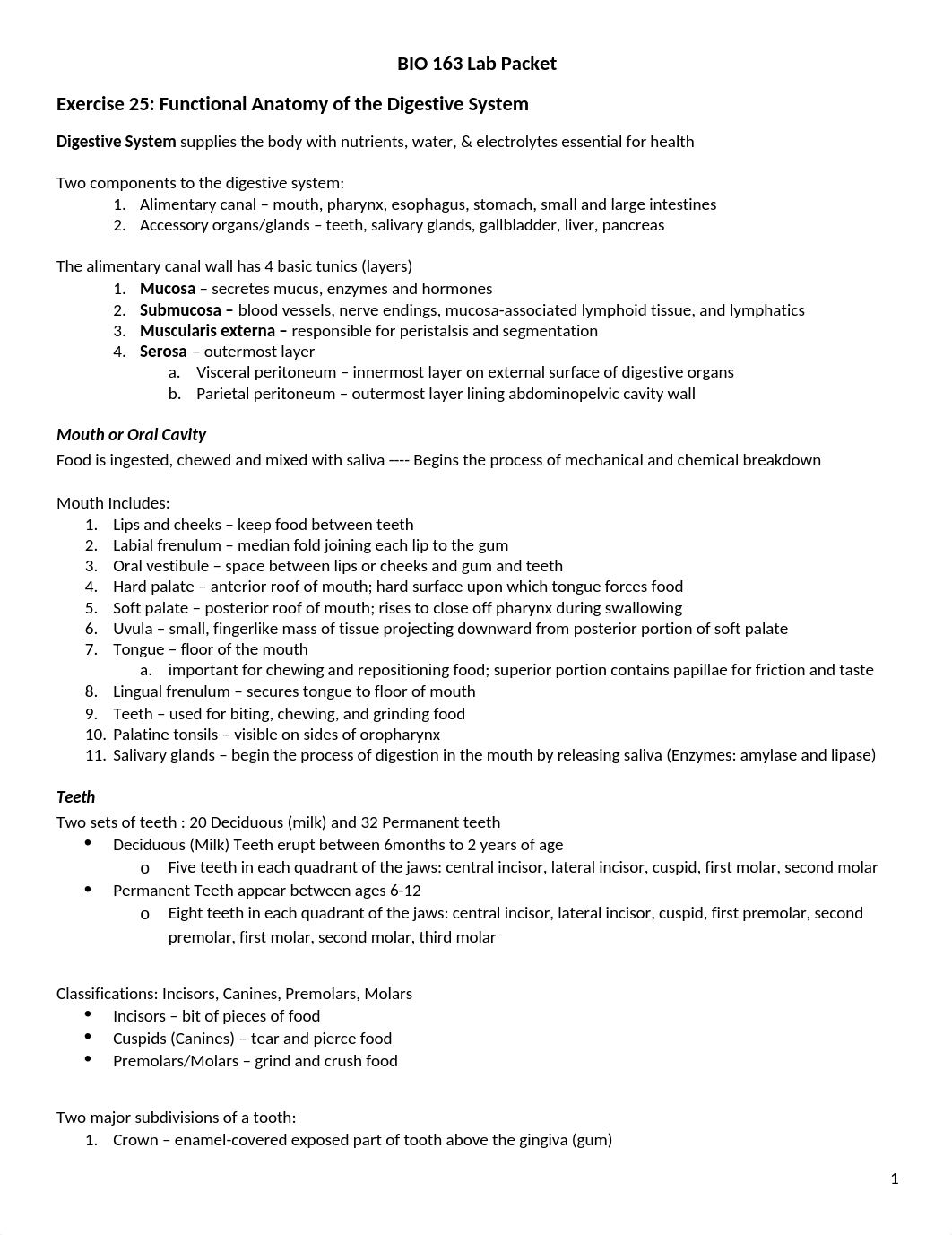 Lab Ex 25 Functional Anatomy of the Digestive System (updated).docx_d7cs0nki1w1_page1