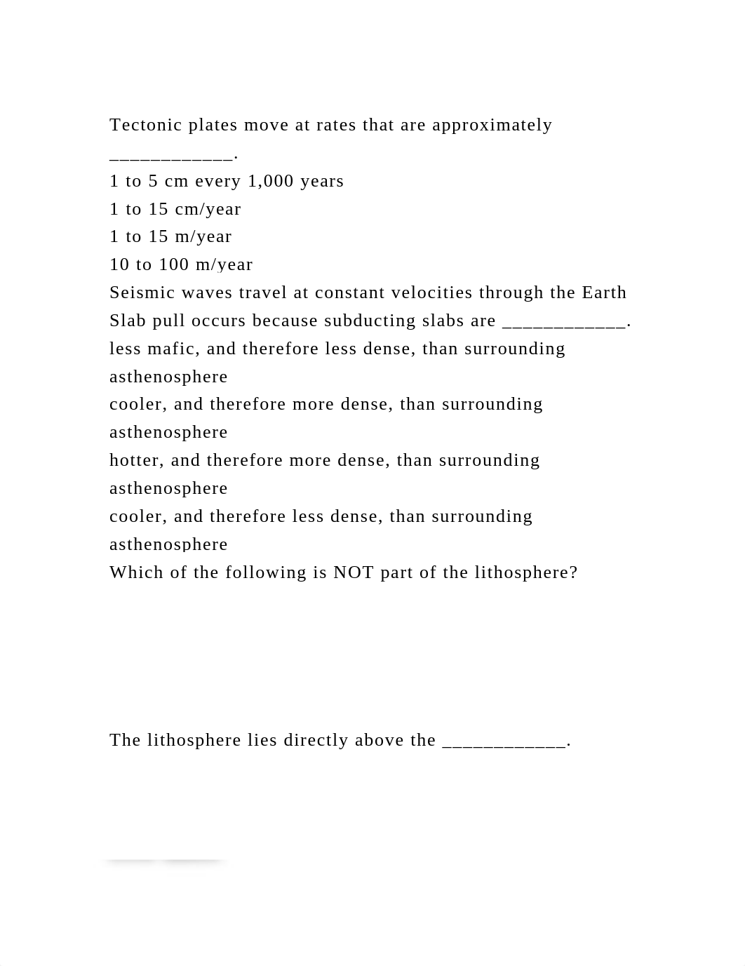 Tectonic plates move at rates that are approximately ____________..docx_d7css8w4c2j_page2