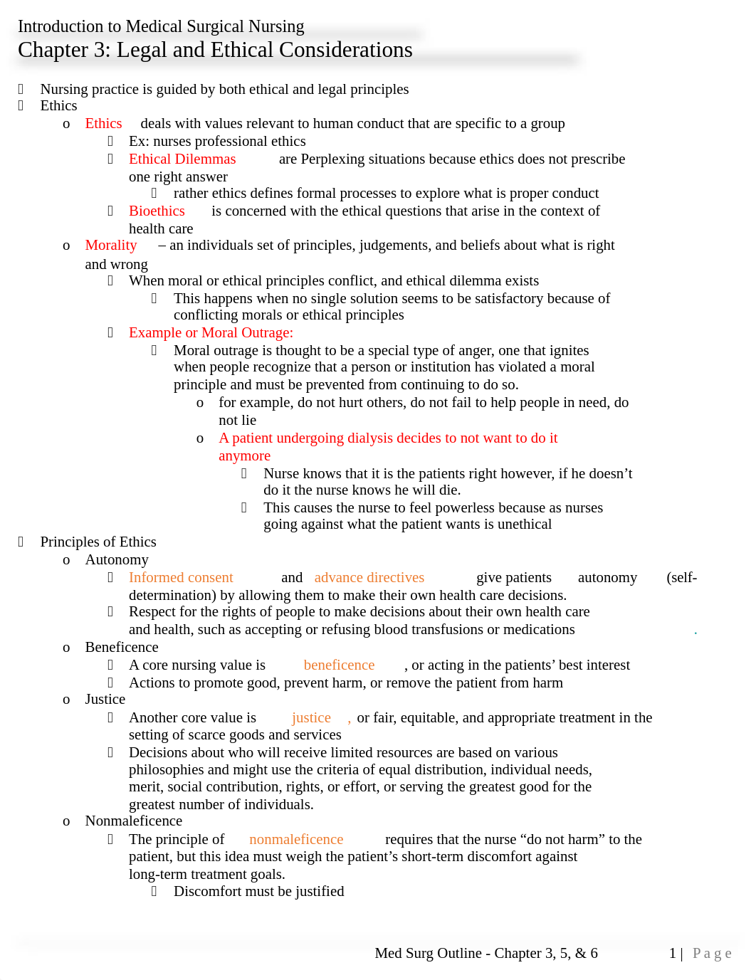 Med Surg Outline - Chapter 3, 5 & 6.docx_d7d60com1ip_page1