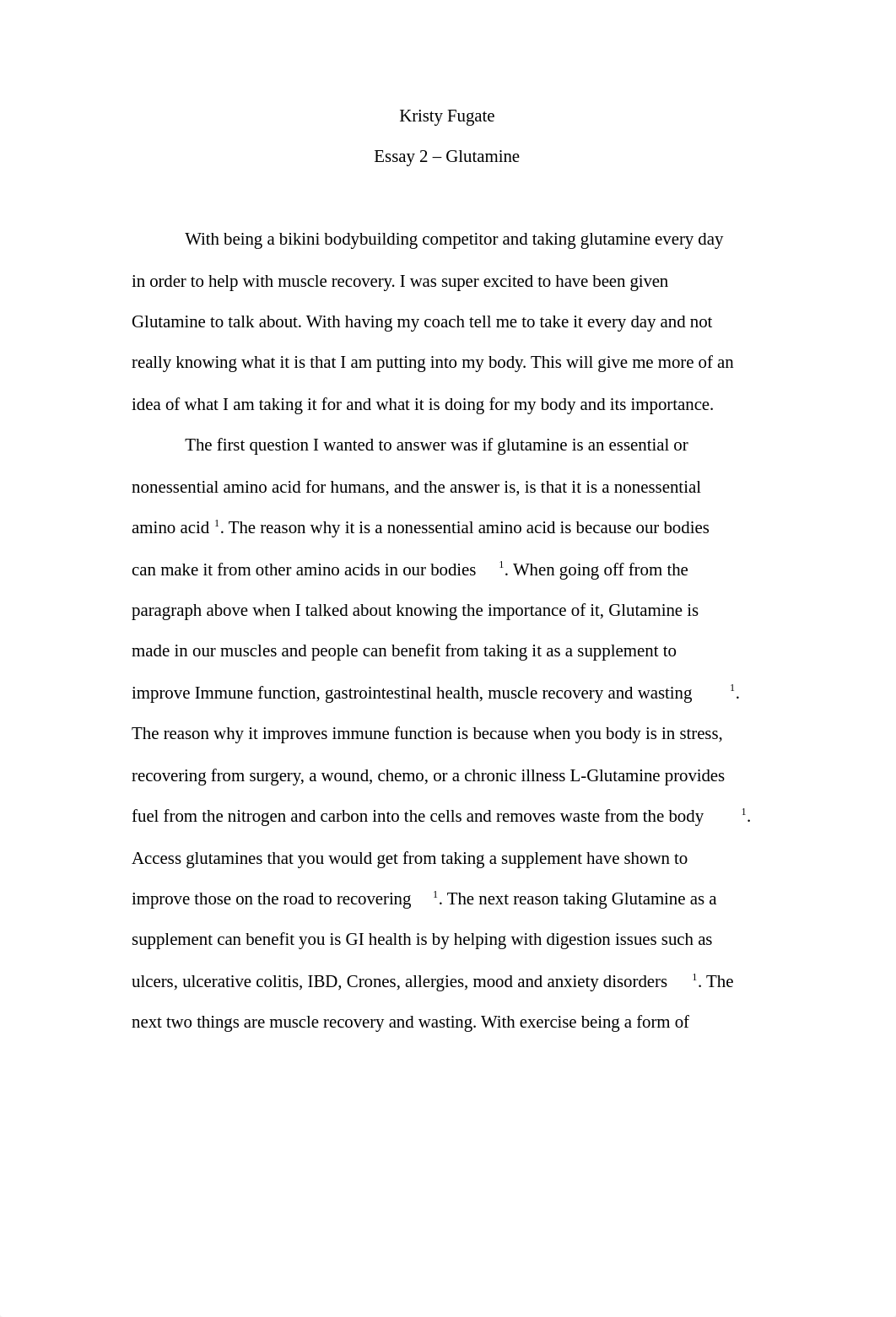 Glutamine Essay 2.docx_d7d6odxf6hs_page1