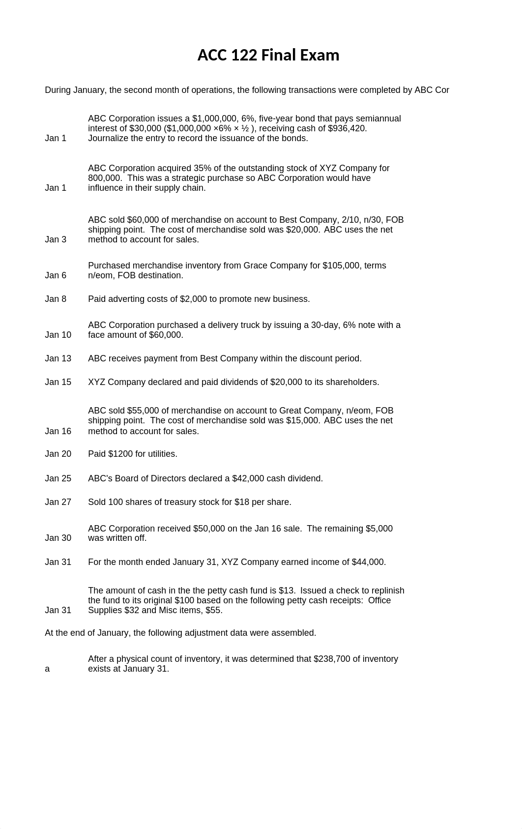 ACC 122 Woodard_Jessica_Final Exam_Version A.xlsx_d7dggaklfy1_page1