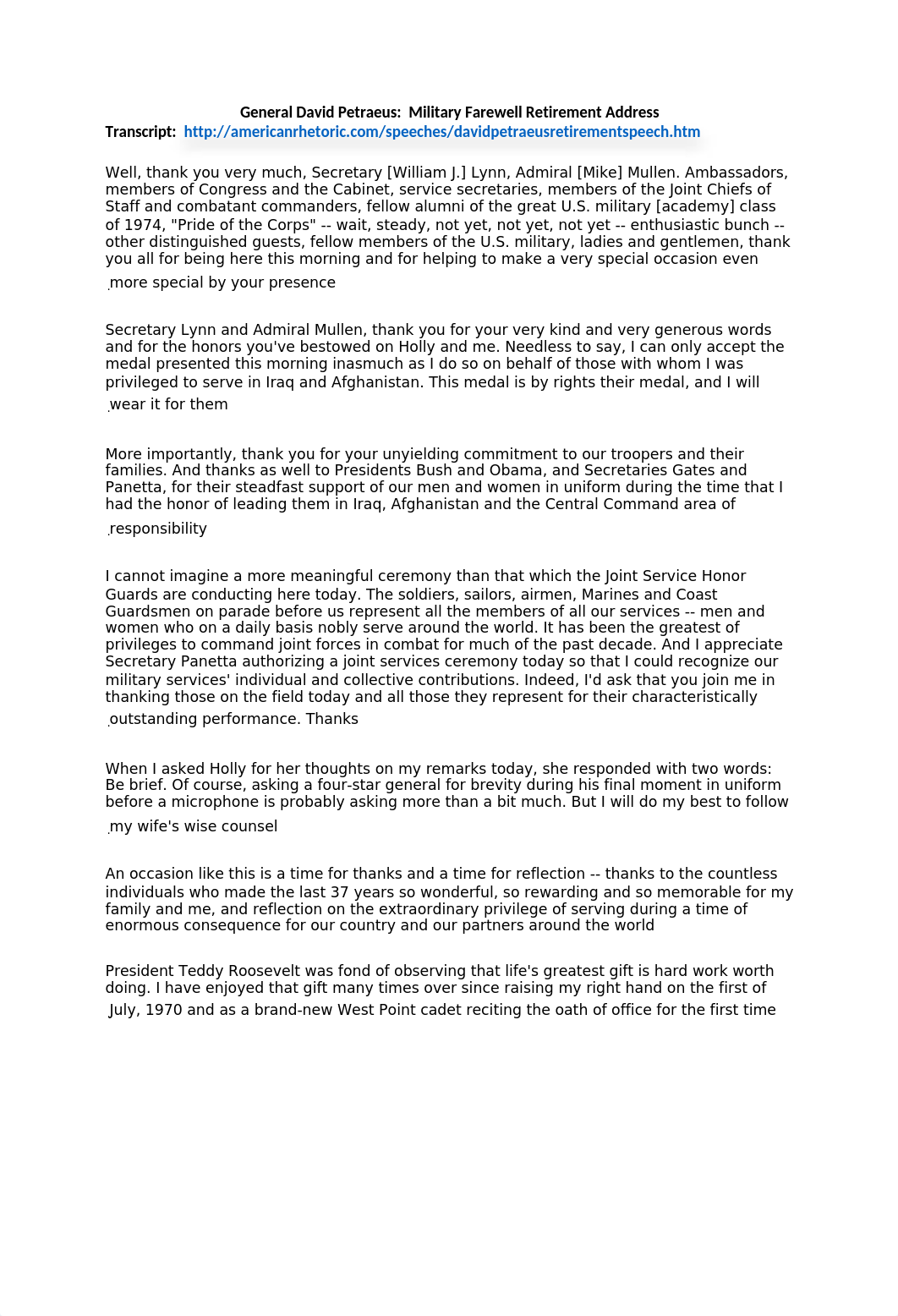 General David Petraeus Retirement Speech Transcript w.docx_d7dkzmsgtjp_page1