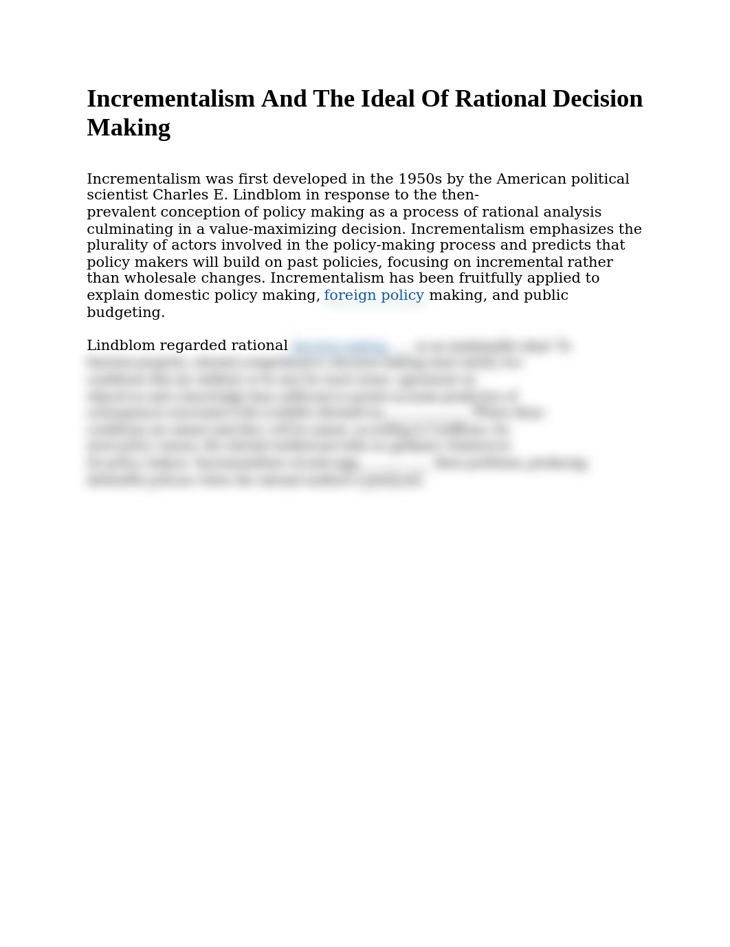 Incrementalism And The Ideal Of Rational Decision Making.docx_d7dmk43090p_page1