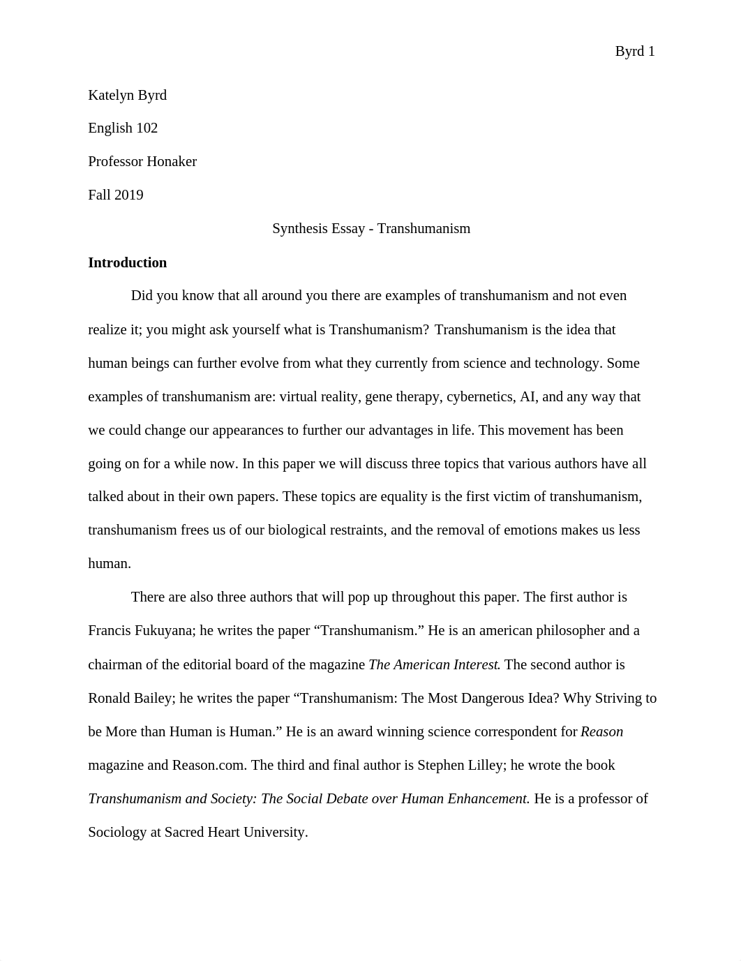 Byrd - Synthesis Essay - 102.docx_d7dni6fwsik_page1