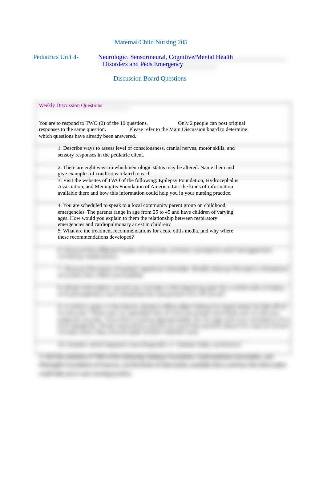 Week 9 Peds Unit 4 DBQuestions.docx_d7dqy4xxlih_page1