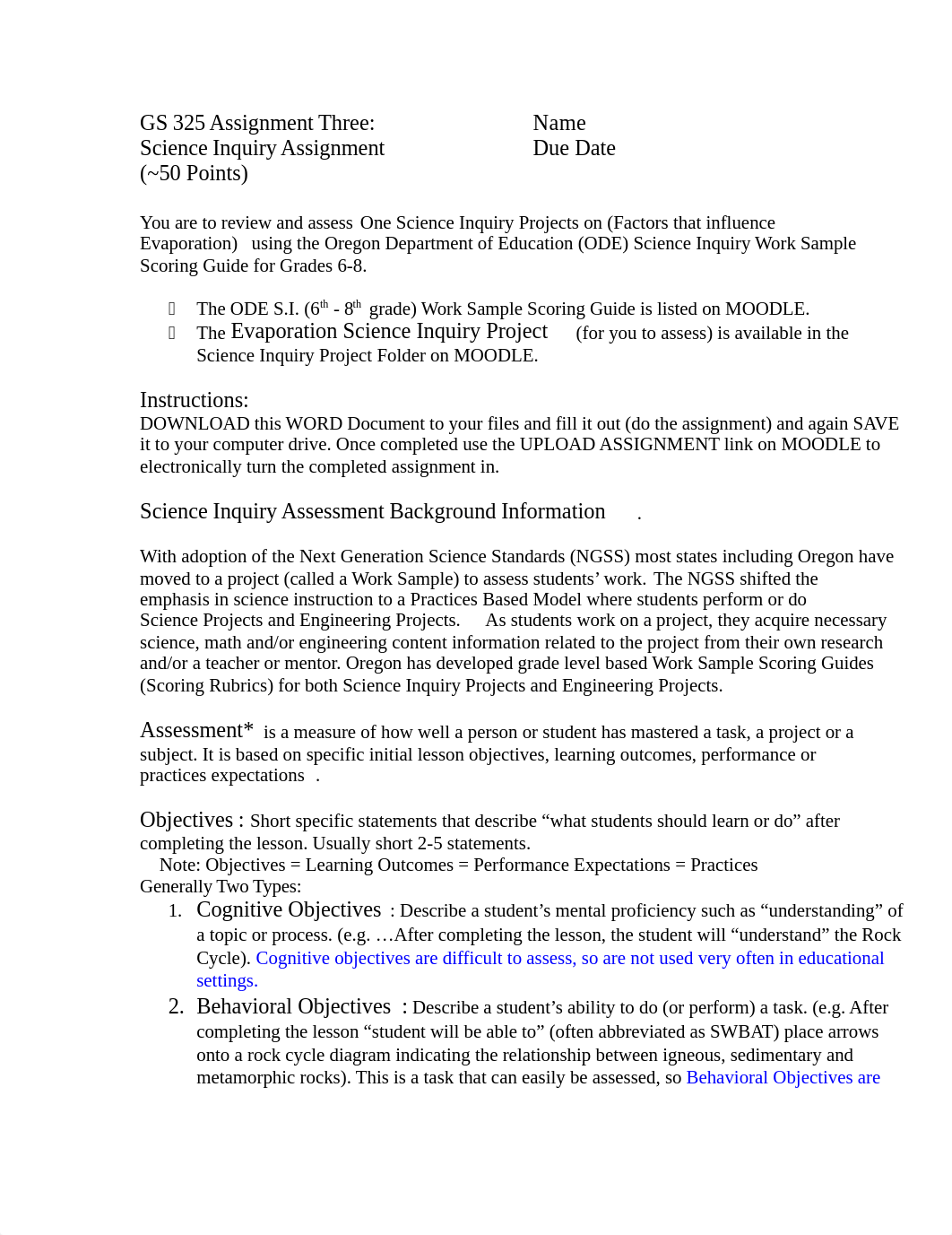 GS 325 Assignment Three Science Inquiry Evaporation Winter 2021.docx_d7dr92z63n9_page1