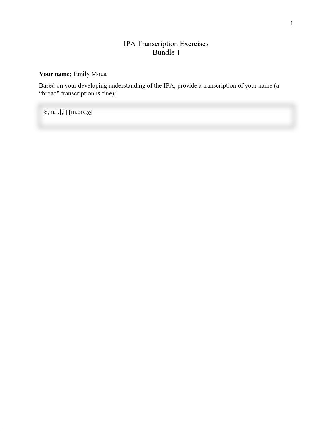 IPA Transcription Exercises - Bundle 1.pdf_d7drpwvsqv9_page1