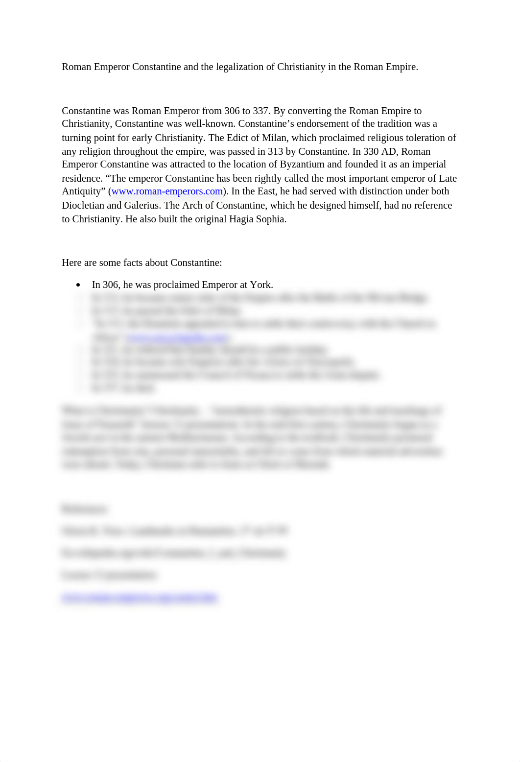 Roman Emperor Constantine and the legalization of Christianity in the Roman Empire  investigate 6_d7dyxuo41s3_page1