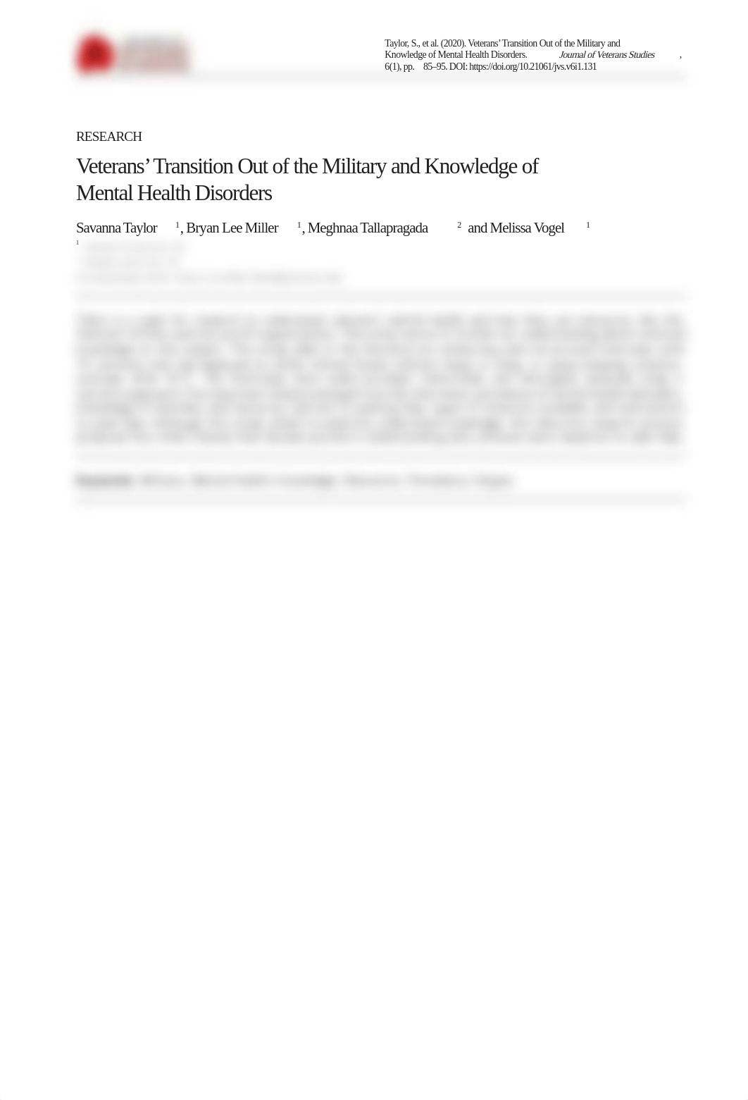 Veterans' Transition Out of the Military and Knowledge of Mental Health Disorders - J. Liggett.pdf_d7e5vfide4j_page1