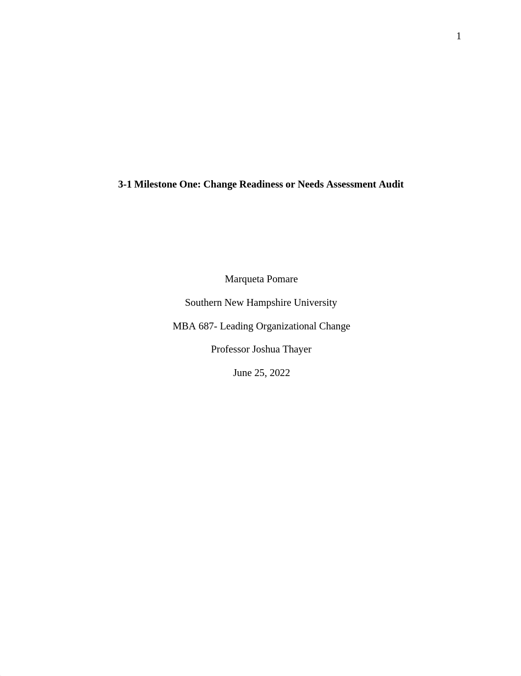 3-1 Milestone One Change Readiness or Needs Assessment Audit.docx_d7e777x42p2_page1