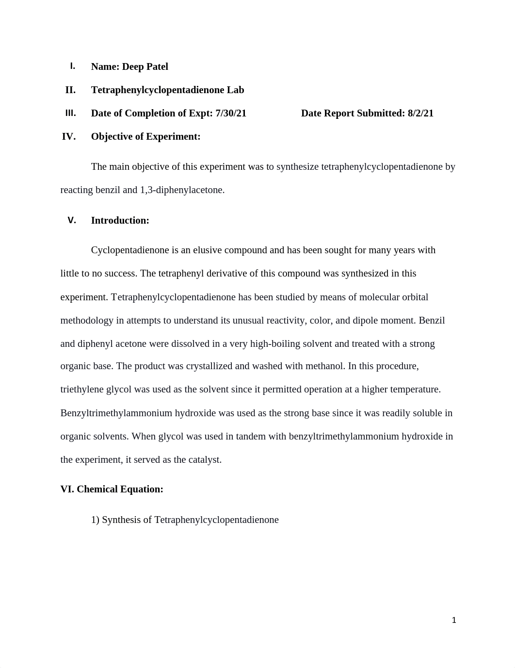 Orgo Tetraphenylcyclopentadienone Lab (1).pdf_d7e8ww2orwr_page1