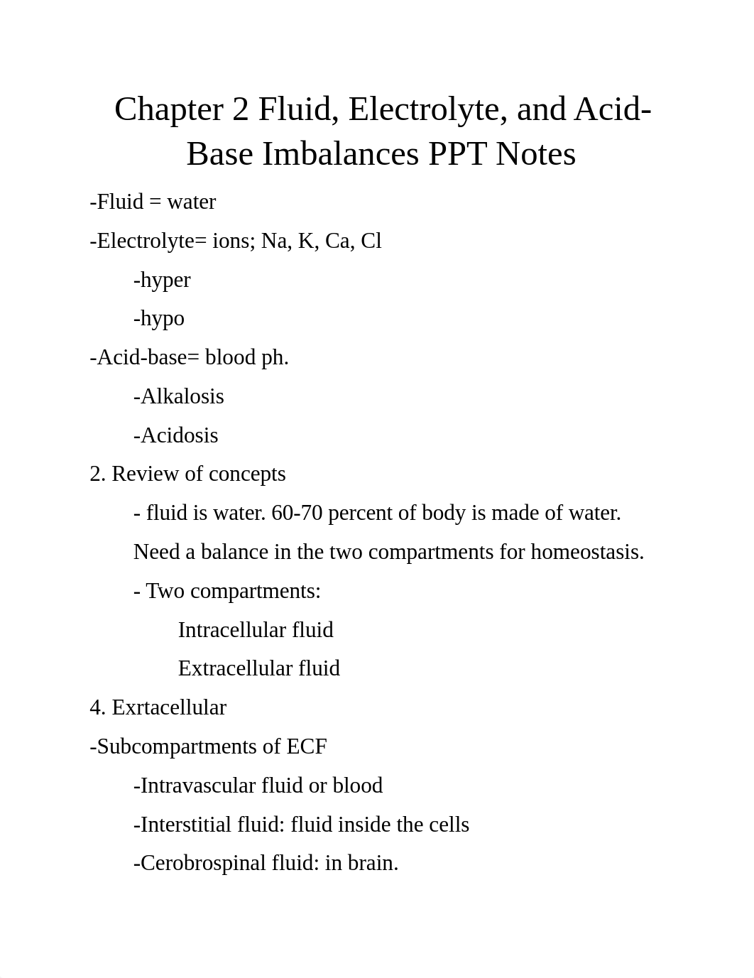 Fluid, Electryolyte, AB imbalances PPT NOTES.docx_d7ei9kxjkbq_page1