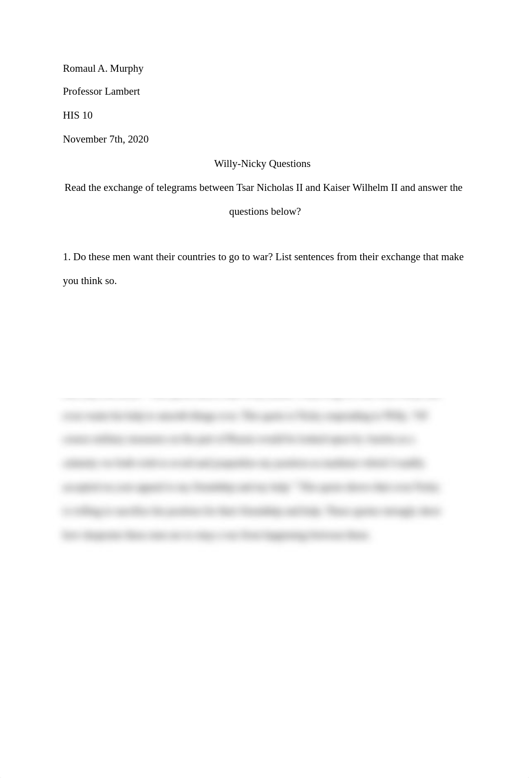 HIS 10 Week 11 (Willy-Nicky Questions).docx_d7es1e1vgl7_page1