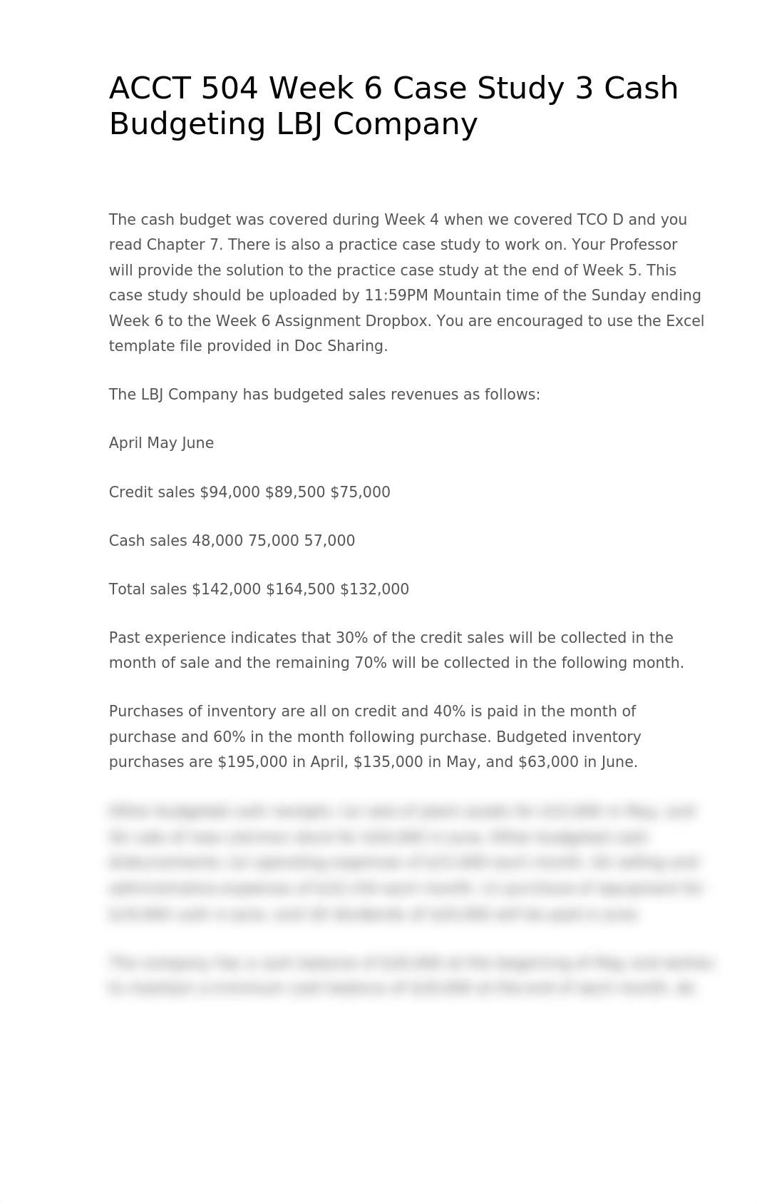 ACCT 504 Week 6 Case Study 3 Cash Budgeting LBJ Company_d7f30sxxq4l_page1