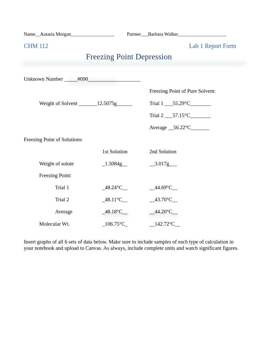 CHM112 Lab 1 Freezing Point Depression (Lab Report).pdf_d7fbmb0e4zy_page1