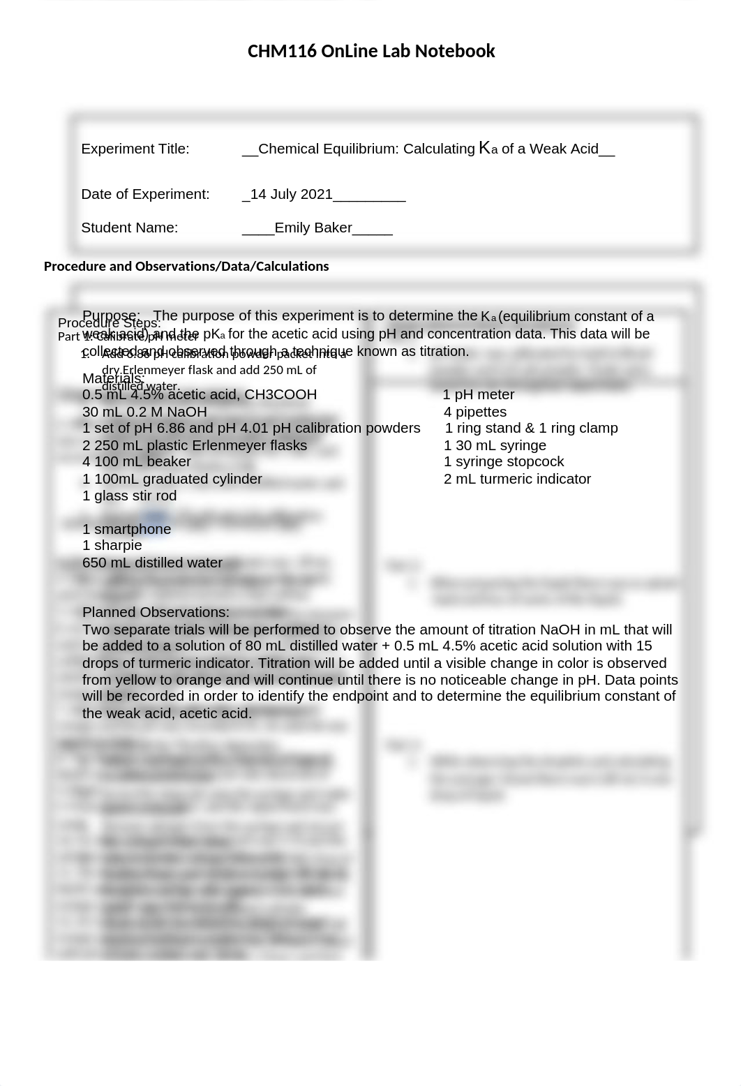 Chemical Equilibrium CHM116 OnLine Lab Notebook Form (a).docx_d7fl6lzggi4_page1