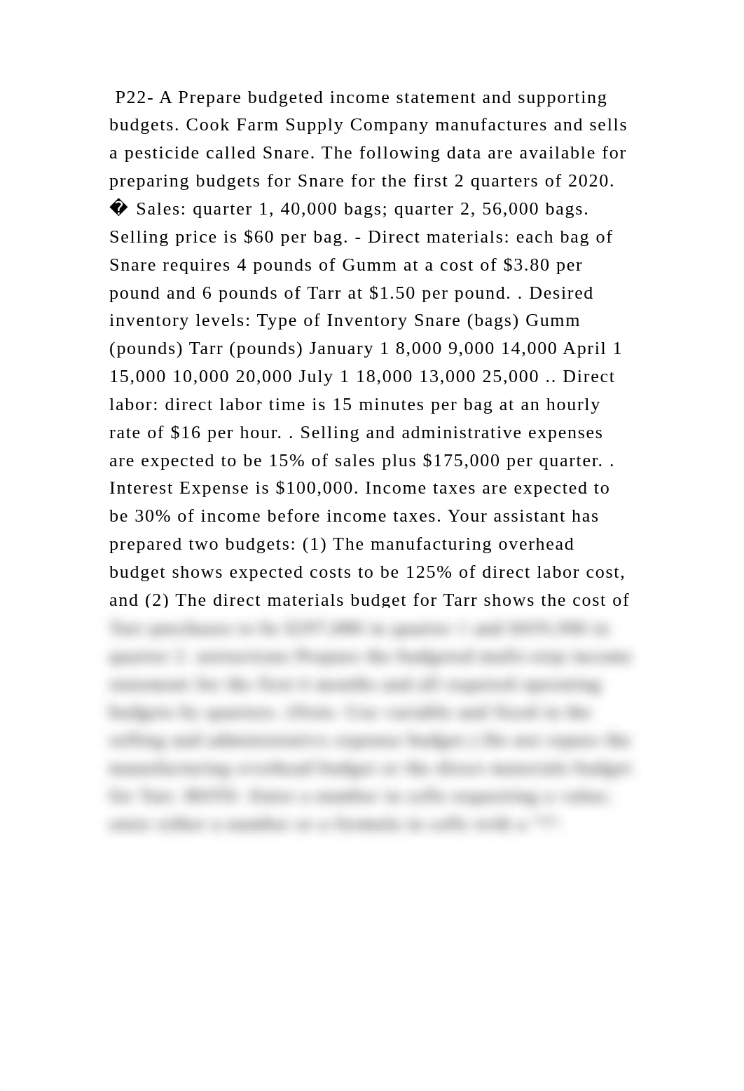 P22- A Prepare budgeted income statement and supporting budgets. Cook.docx_d7g2dd3ii5u_page2