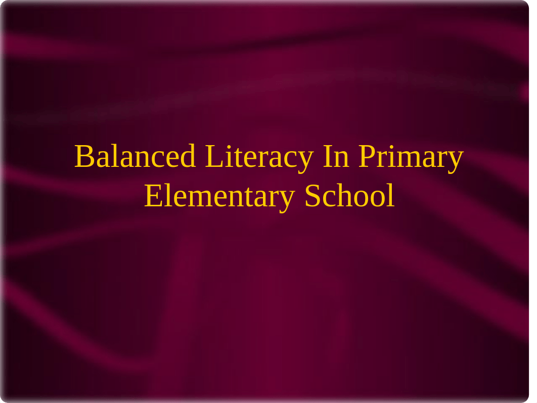 Balanced Literacy In Primary Elementary School RED3309_d7gbekyguhd_page1