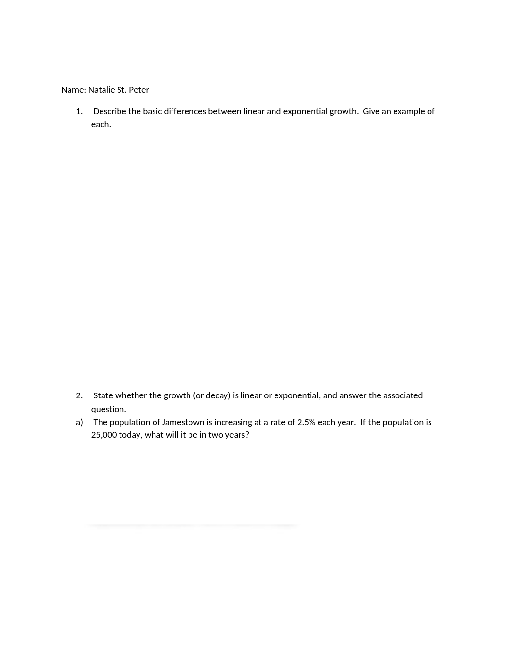 linear vs exponential assignment - Natalie St. Peter.docx_d7ghk09p2xi_page1